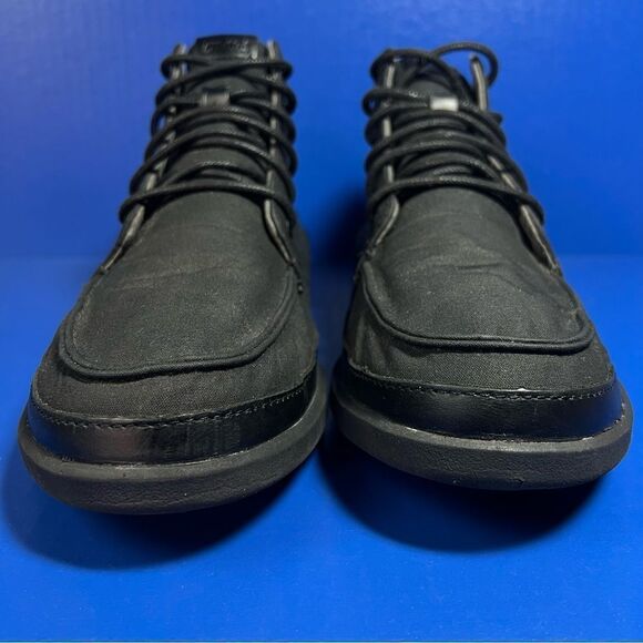 Olukai Mens Nalukai Kapa Black Canvas Lace Up Boot 9.5 - Picture 2 of 11